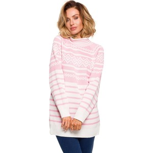 Różowy sweter MOE w stylu casual