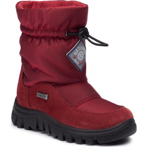 Czerwone buty dziecięce zimowe Naturino sznurowane