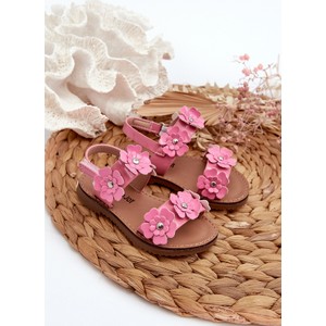 Różowe buty dziecięce letnie Zazoo na rzepy