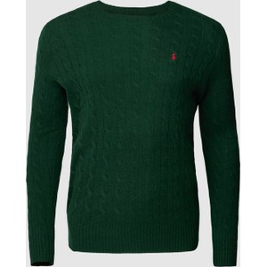 Zielony sweter POLO RALPH LAUREN w stylu casual z okrągłym dekoltem