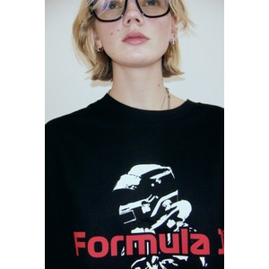Czarna bluzka H & M z okrągłym dekoltem w młodzieżowym stylu z dżerseju