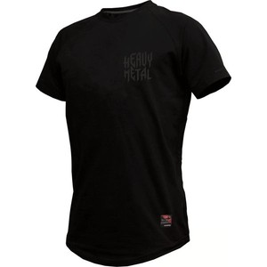 Czarny t-shirt Thorn+fit w sportowym stylu z bawełny z krótkim rękawem