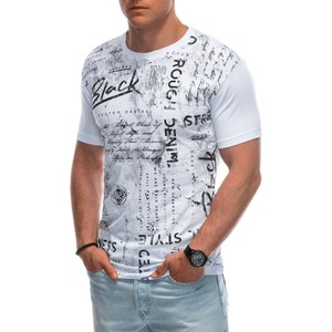 T-shirt Edoti w młodzieżowym stylu z krótkim rękawem z bawełny