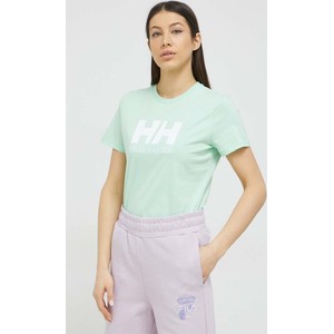 T-shirt Helly Hansen z okrągłym dekoltem z bawełny