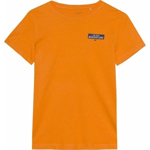 Pomarańczowa koszulka dziecięca 4F z bawełny dla chłopców