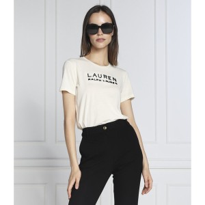 T-shirt Ralph Lauren w młodzieżowym stylu z okrągłym dekoltem