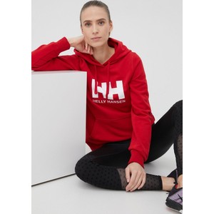 Czerwona bluza Helly Hansen z kapturem w młodzieżowym stylu