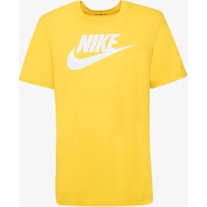 Żółty t-shirt Nike z krótkim rękawem w sportowym stylu