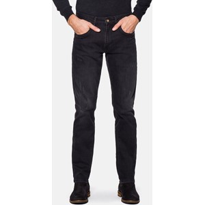 Czarne jeansy LANCERTO w stylu casual z jeansu
