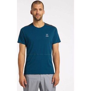 Niebieski t-shirt Haglöfs z krótkim rękawem