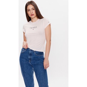 T-shirt Tommy Jeans z okrągłym dekoltem z krótkim rękawem