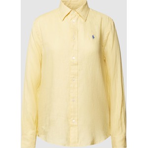 Żółta koszula POLO RALPH LAUREN w stylu casual z lnu
