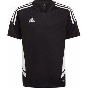 Czarna koszulka dziecięca Adidas z dżerseju dla chłopców