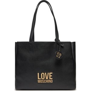 Czarna torebka Love Moschino średnia matowa na ramię
