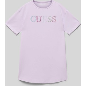 Bluzka dziecięca Guess z krótkim rękawem dla dziewczynek z bawełny