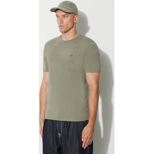 Zielony t-shirt C.P. Company z bawełny
