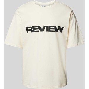 T-shirt Review z krótkim rękawem w młodzieżowym stylu