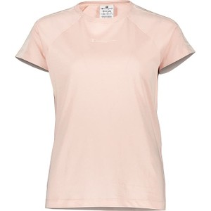 Różowy t-shirt Champion z krótkim rękawem z okrągłym dekoltem