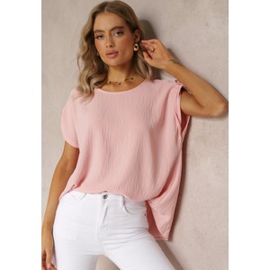 Różowa bluzka Renee w stylu klasycznym