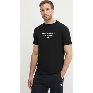 T-shirt Karl Lagerfeld z nadrukiem z bawełny