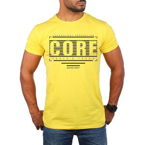 Żółty t-shirt Risardi w młodzieżowym stylu