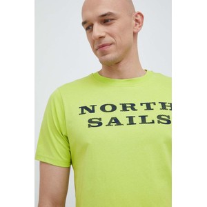 T-shirt North Sails z nadrukiem z krótkim rękawem z bawełny