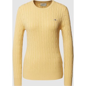 Żółty sweter Gant z bawełny