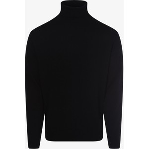 Czarny sweter Andrew James z wełny z golfem w stylu casual