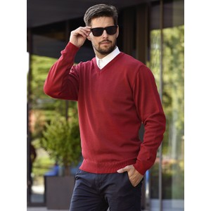 Czerwony sweter M. Lasota w stylu casual