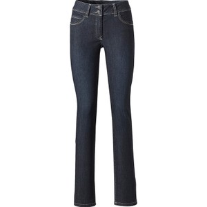 Granatowe jeansy Heine w stylu klasycznym z bawełny