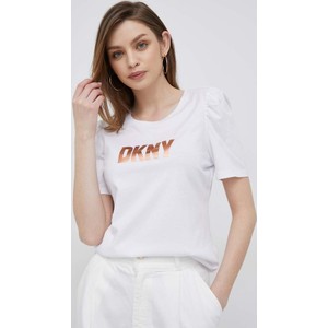Bluzka DKNY z okrągłym dekoltem
