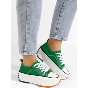 Zielone trampki Zapatos w młodzieżowym stylu