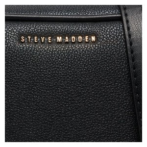 Czarna torebka Steve Madden lakierowana średnia w młodzieżowym stylu