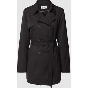 Czarny płaszcz Only w stylu casual krótki bez kaptura
