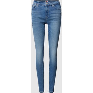 Granatowe jeansy Tommy Jeans z bawełny w street stylu