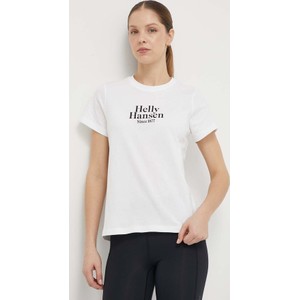 T-shirt Helly Hansen z okrągłym dekoltem z bawełny