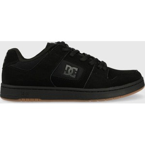 Czarne buty sportowe DC Shoes w sportowym stylu sznurowane