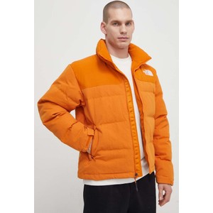 Pomarańczowa kurtka The North Face w sportowym stylu z tkaniny krótka