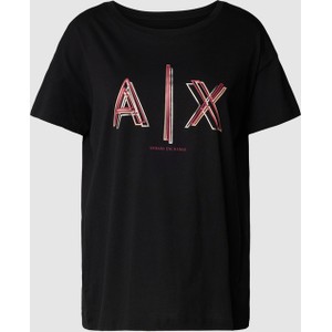 T-shirt Armani Exchange z krótkim rękawem z bawełny z okrągłym dekoltem
