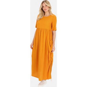Pomarańczowa sukienka POTIS & VERSO oversize w stylu casual maxi