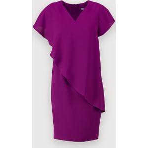 Fioletowa sukienka Molton z dekoltem w kształcie litery v mini