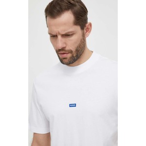 T-shirt Hugo Blue z krótkim rękawem z bawełny w stylu casual