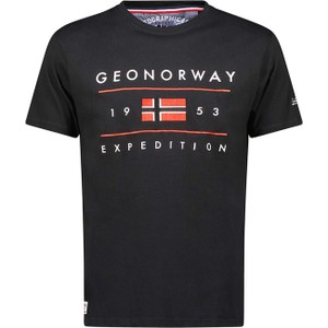 T-shirt Geographical Norway w młodzieżowym stylu z krótkim rękawem