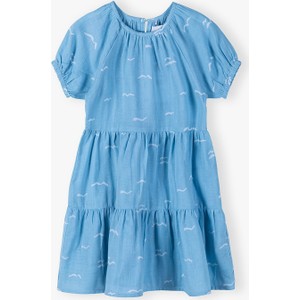 Niebieska sukienka dziewczęca 5.10.15. z dzianiny