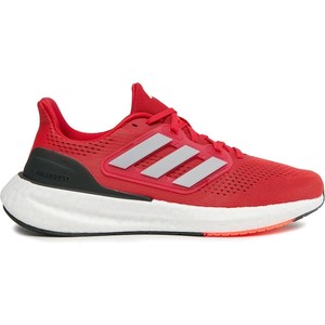 Czerwone buty sportowe Adidas Performance sznurowane