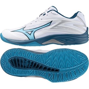 Niebieskie buty sportowe Mizuno z płaską podeszwą sznurowane