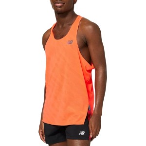 Pomarańczowa koszulka New Balance z krótkim rękawem w sportowym stylu