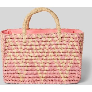 Różowa torebka Pur-set matowa w wakacyjnym stylu