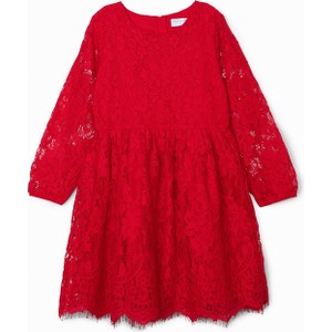 Czerwona sukienka dziewczęca Max & Mia By 5.10.15. z bawełny
