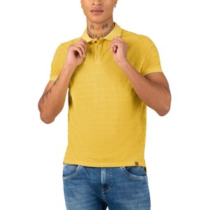 Żółta koszulka polo Timezone w stylu casual z bawełny z krótkim rękawem